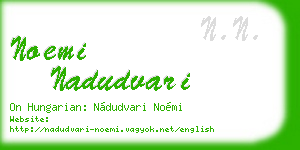 noemi nadudvari business card